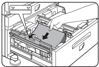 SHARP DM-3551 - Load paper onto the right and left paper feed tables. - 2
