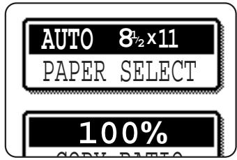 AUTO 8½x11 PAPER SELECT 100% COPY RATIO