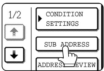 1/2 CONDITION SETTINGS SUB ADDRESS ADDRESS—EVIEW