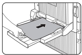 SHARP DM-3551 - Insert the paper all the way into the bypass tray. - 1