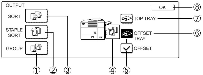 SHARP DM-3551 - ■ Using the finisher functions in the copy mode - 1