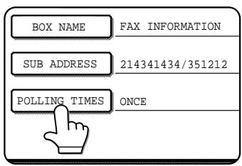 BOX NAME FAX INFORMATION SUB ADDRESS 214341434/351212 POLLING TIMES ONCE