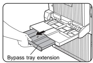 Bypass tray extension
