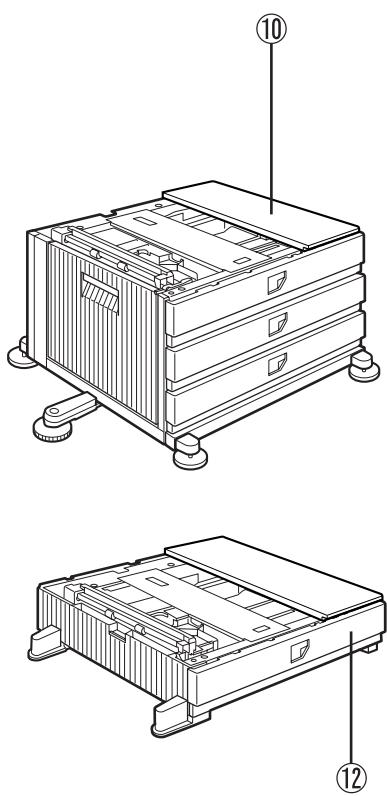 Technical diagram showing two views of a server rack with labeled components and numbered parts (10 and 12)