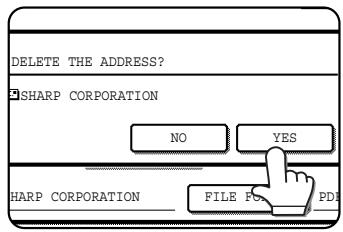 DELETE THE ADDRESS? SHARP CORPORATION NO YES SHARP CORPORATION FILE F:\PDI