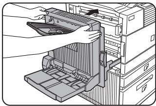 SHARP DM-3551 - Gently close the duplex module. - 1