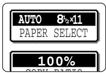 AUTO 8½×11 PAPER SELECT 100% COPY RATIO