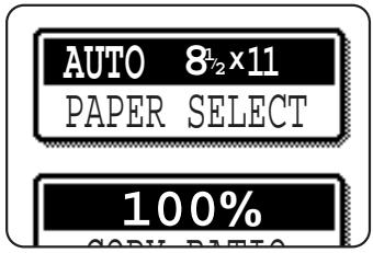 AUTO 8½x11 PAPER SELECT 100% COPY RATIO