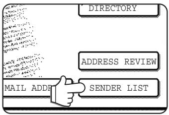 SHARP DM-3551 - Touch the SENDER LIST key. - 1