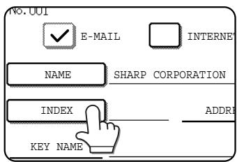 NO. GUI ✓ E-MAIL INTERNET NAME SHARP CORPORATION INDEX ADDRI KEY NAME