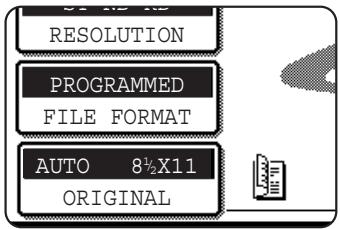 RESOLUTION PROGRAMMED FILE FORMAT AUTO 8½X11 ORIGINAL