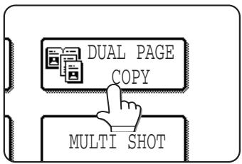 SHARP DM-3551 - Touch the [DUAL PAGE COPY] key on the SPECIAL MODES screen. - 1