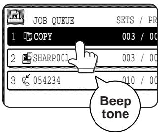JOB QUEUE SETS / PR 1 COPY 003 / 00 2 SHARP001 003 / 00 3 054234 010 / 00 Beep tone