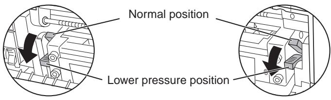 Normal position Lower pressure position