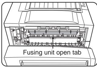 Fusing unit open tab