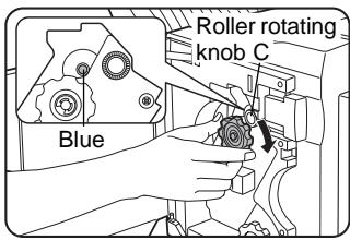 Roller rotating knob C Blue