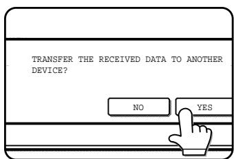 TRANSFER THE RECEIVED DATA TO ANOTHER DEVICE? NO YES