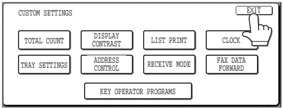 SHARP DM-3551 - To finish the setting operation, touch the [EXIT] key. - 1
