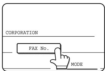CORPORATION FAX No. MODE