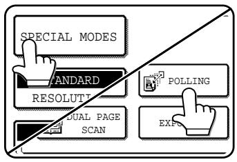 SHARP DM-3551 - In fax mode, touch the SPECIAL MODES key and then the POLLING key. - 1