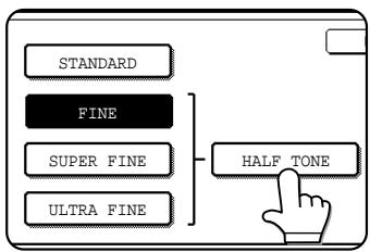 SHARP DM-3551 - Touch the desired resolution key. - 1