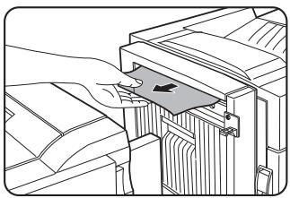 SHARP DM-3551 - Misfeed in the saddle stitch finisher - 2