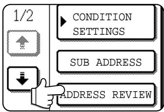 1/2 CONDITION SETTINGS SUB ADDRESS ADDRESS REVIEW
