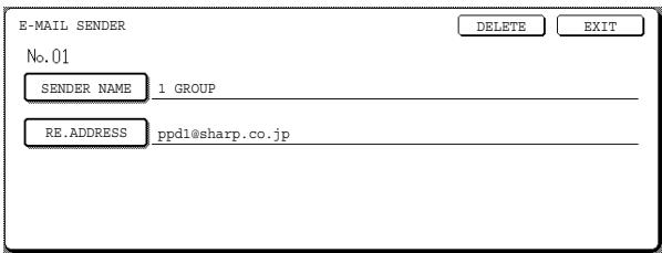 E-MAIL SENDER No.01 SENDER NAME 1 GROUP RE.ADDRESS ppd1@sharp.co.jp