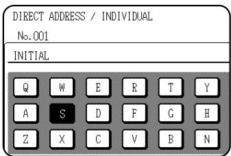 DIRECT ADDRESS / INDIVIDUAL No.001 INITIAL Q W E R T Y A S D F G H Z X C V B N