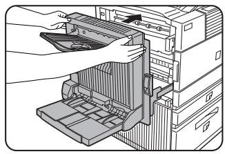 SHARP DM-3551 - Gently close the duplex module. - 1