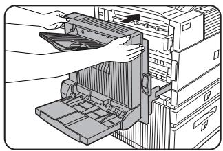 SHARP DM-3551 - Gently close the duplex module. - 1