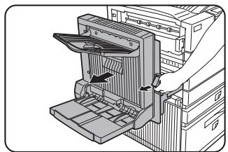 SHARP DM-3551 - Unlatch the duplex module and slide it to the left. - 1