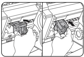 SHARP DM-3551 - Insert the staple box. - 1