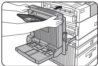 SHARP DM-3551 - Gently close the duplex module. - 1