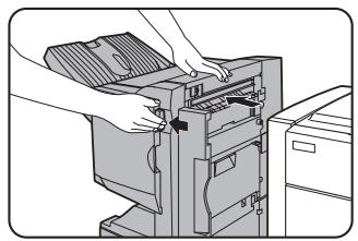 SHARP DM-3551 - Open the front cover and pull out the stapler unit. - 5