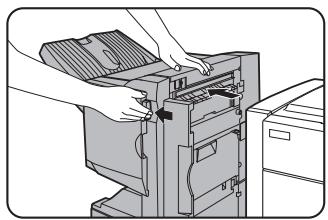 SHARP DM-3551 - Misfeed in the saddle stitch finisher - 1