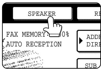SPEAKER FAX MEMORY: 0% AUTO RECEPTION ADD DIR SUB
