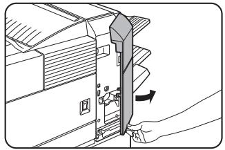 SHARP DM-3551 - Open the finisher front cover. - 1
