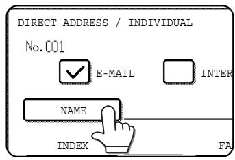 DIRECT ADDRESS / INDIVIDUAL No.001 ✓ E-MAIL INTER NAME INDEX FA