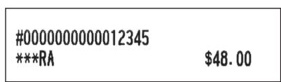 #0000000000012345 ***RA $48.00