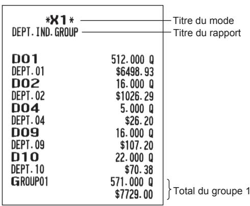 SHARP ER-A347A - ■ Rapport de total de groupe individuel par rayon - 1