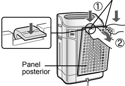 SHARP KC-850U - Retire el panel posterior. - 1