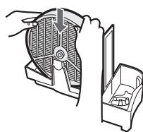SHARP KC-850U - Attachez le filtre d'humidification au bac d'humidification et replacez le bac d'humidification dans l'appareil. - 1