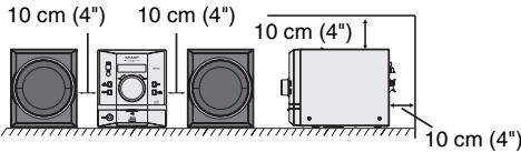 10 cm (4") 10 cm (4") 10 cm (4") 10 cm (4)