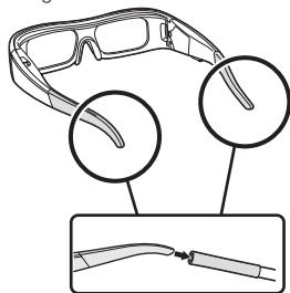 SHARP AN-3DG10S/R/A - Montage de l'élastique pour lunettes 3D - 1