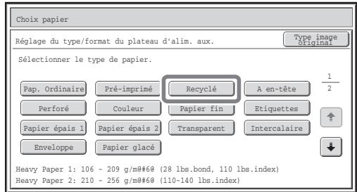 SHARP MX-2600N/3100N - Sélectionnez le plateau d'alimentation auxiliaire. - 1