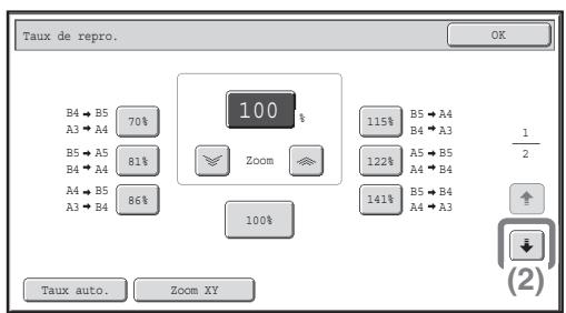 SHARP MX-2600N/3100N - Sélectionnez les réglages sur l'écran tactile. - 1
