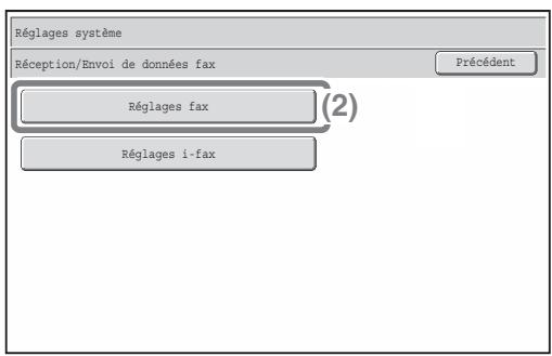 SHARP MX-2600N/3100N - Sélectionnez les réglages sur l'écran tactile. - 1