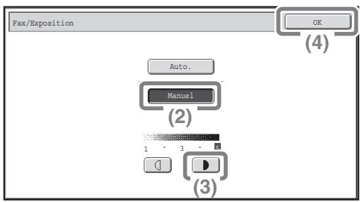 SHARP MX-2600N/3100N - Sélectionnez les réglages sur l'écran tactile. - 1