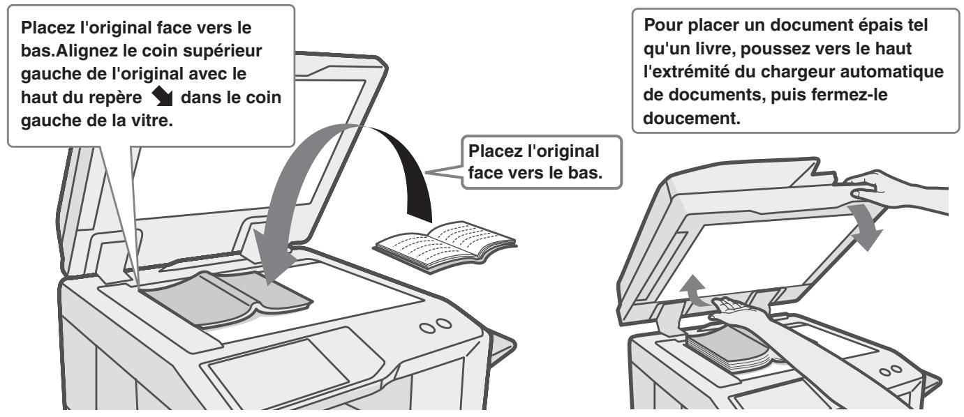 SHARP MX-2600N/3100N - Utilisation de la vitre d'exposition - 1